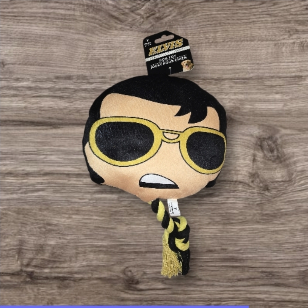 Elvis Presley New Dog Toy NWT Head On A Rope